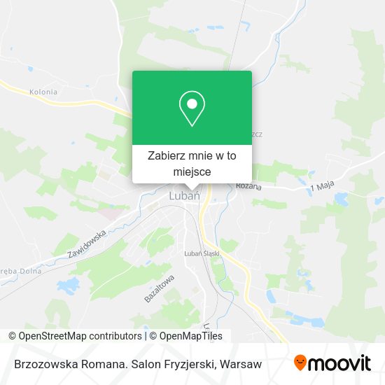 Mapa Brzozowska Romana. Salon Fryzjerski