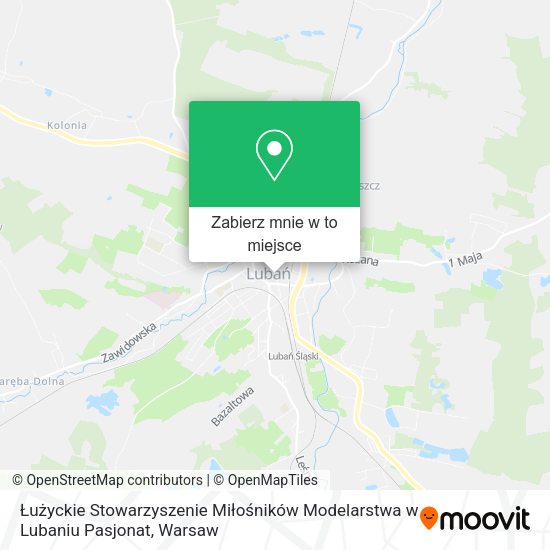 Mapa Łużyckie Stowarzyszenie Miłośników Modelarstwa w Lubaniu Pasjonat