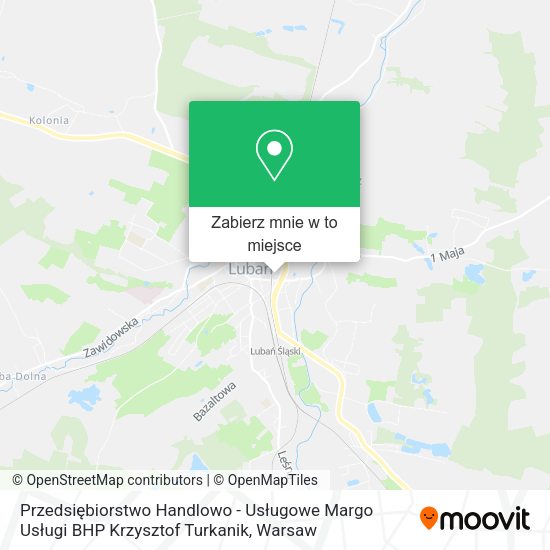 Mapa Przedsiębiorstwo Handlowo - Usługowe Margo Usługi BHP Krzysztof Turkanik