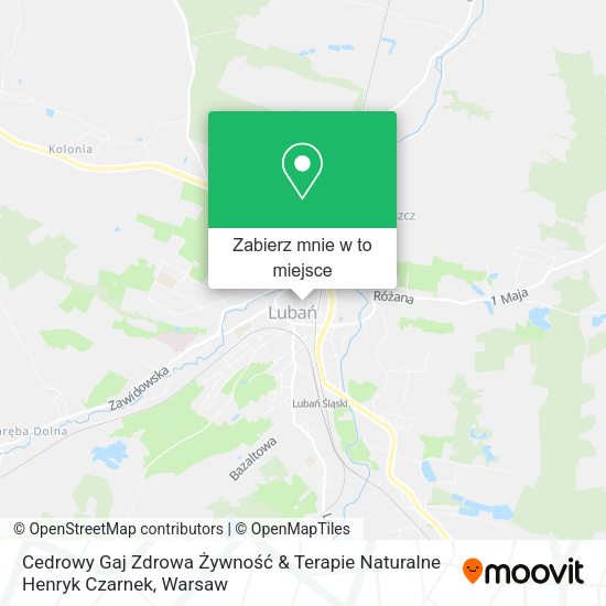 Mapa Cedrowy Gaj Zdrowa Żywność & Terapie Naturalne Henryk Czarnek