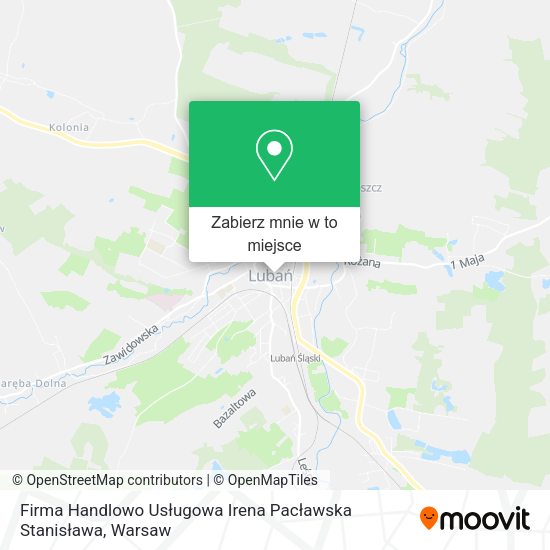 Mapa Firma Handlowo Usługowa Irena Pacławska Stanisława