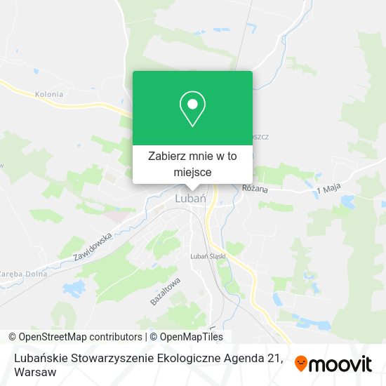 Mapa Lubańskie Stowarzyszenie Ekologiczne Agenda 21