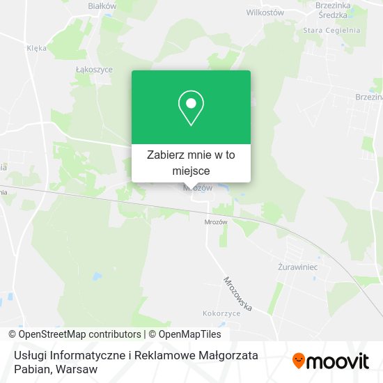 Mapa Usługi Informatyczne i Reklamowe Małgorzata Pabian