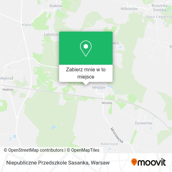 Mapa Niepubliczne Przedszkole Sasanka