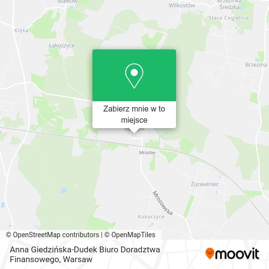 Mapa Anna Giedzińska-Dudek Biuro Doradztwa Finansowego