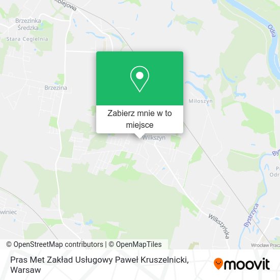 Mapa Pras Met Zakład Usługowy Paweł Kruszelnicki