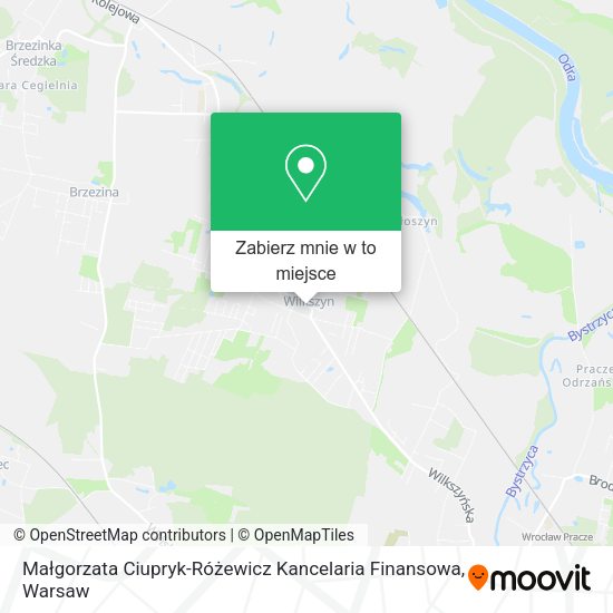 Mapa Małgorzata Ciupryk-Różewicz Kancelaria Finansowa