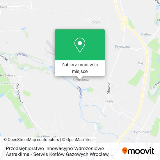 Mapa Przedsiębiorstwo Innowacyjno Wdrożeniowe Astraklima - Serwis Kotłów Gazowych Wrocław