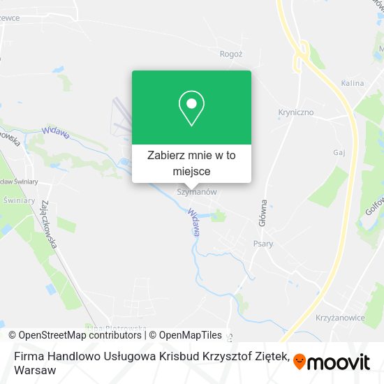 Mapa Firma Handlowo Usługowa Krisbud Krzysztof Ziętek