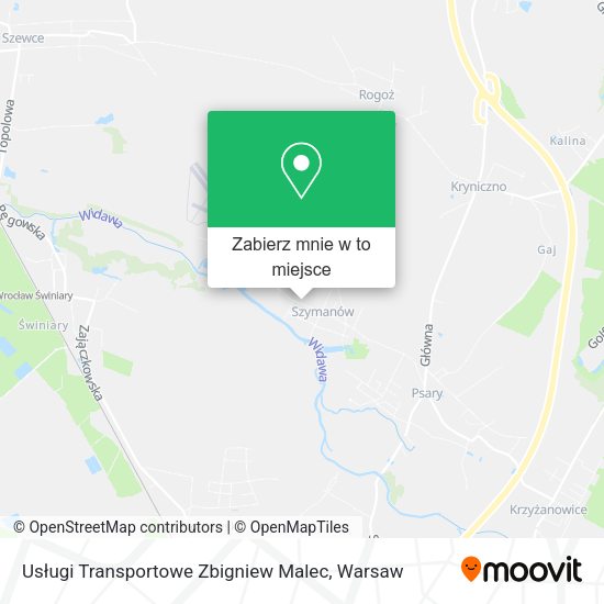 Mapa Usługi Transportowe Zbigniew Malec