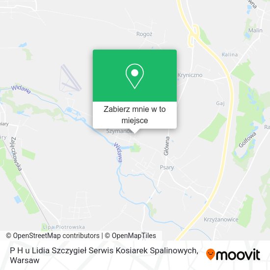 Mapa P H u Lidia Szczygieł Serwis Kosiarek Spalinowych