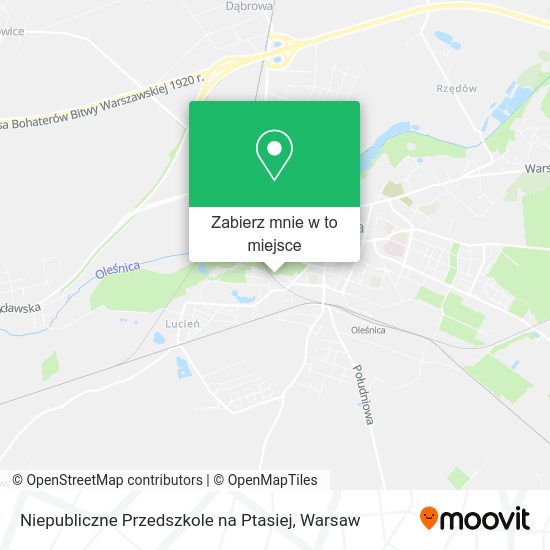 Mapa Niepubliczne Przedszkole na Ptasiej