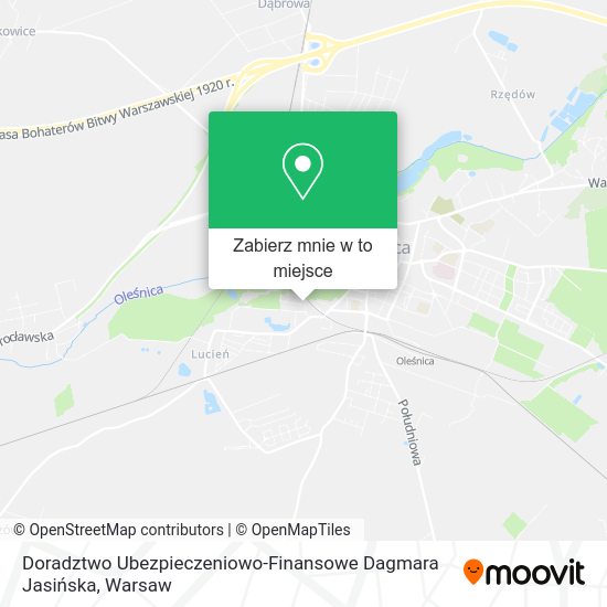 Mapa Doradztwo Ubezpieczeniowo-Finansowe Dagmara Jasińska