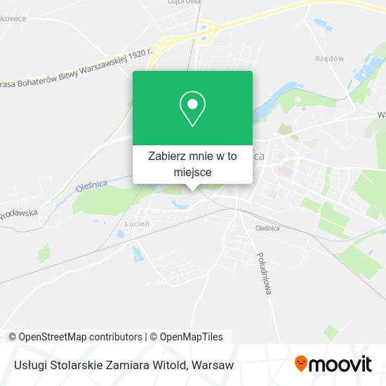 Mapa Usługi Stolarskie Zamiara Witold