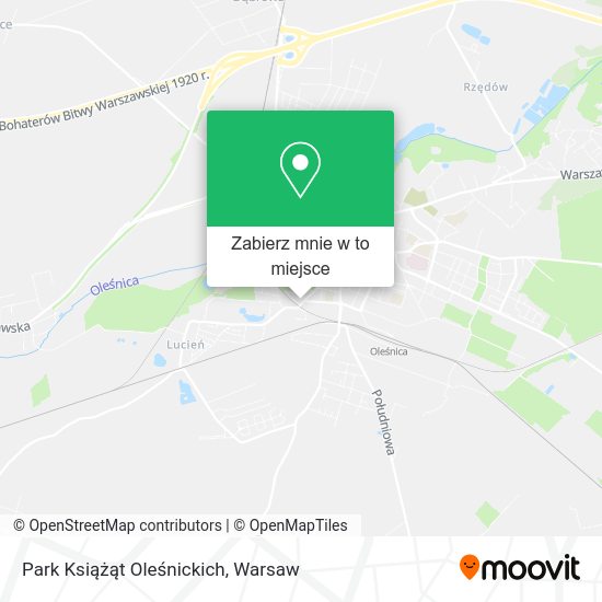 Mapa Park Książąt Oleśnickich