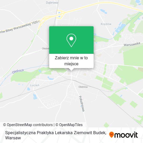 Mapa Specjalistyczna Praktyka Lekarska Ziemowit Budek