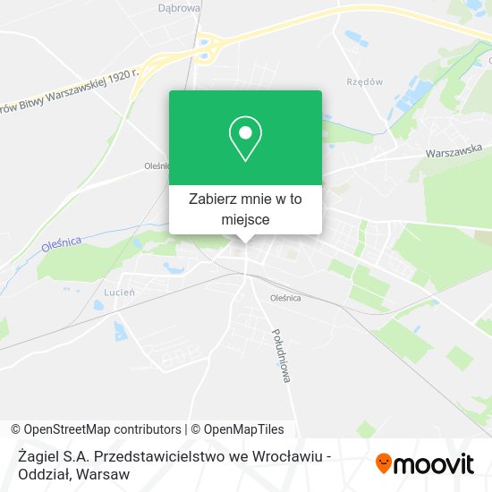 Mapa Żagiel S.A. Przedstawicielstwo we Wrocławiu - Oddział