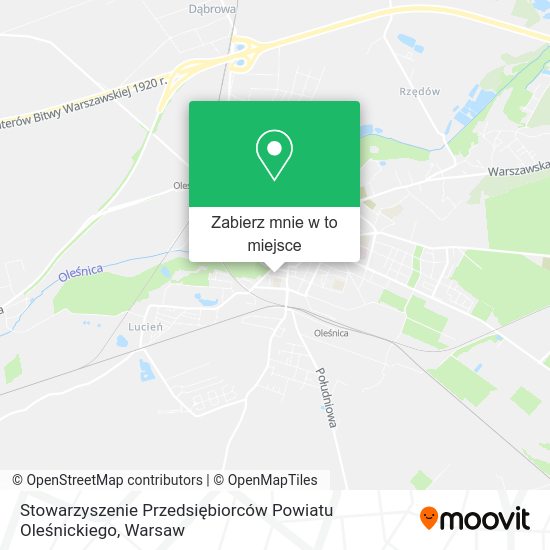 Mapa Stowarzyszenie Przedsiębiorców Powiatu Oleśnickiego