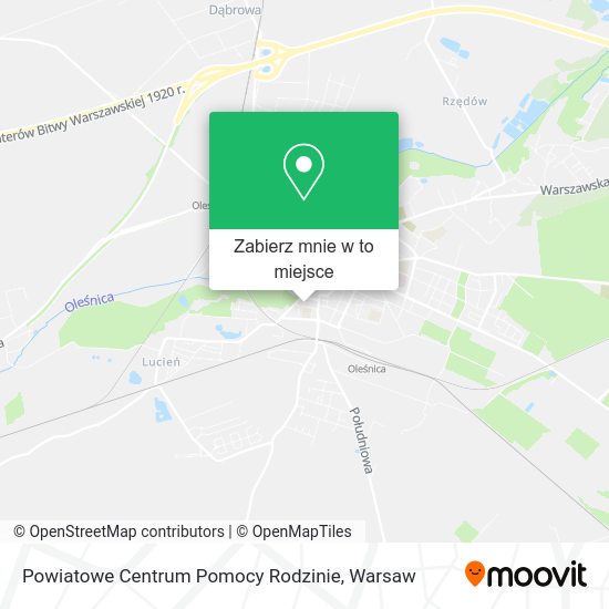 Mapa Powiatowe Centrum Pomocy Rodzinie