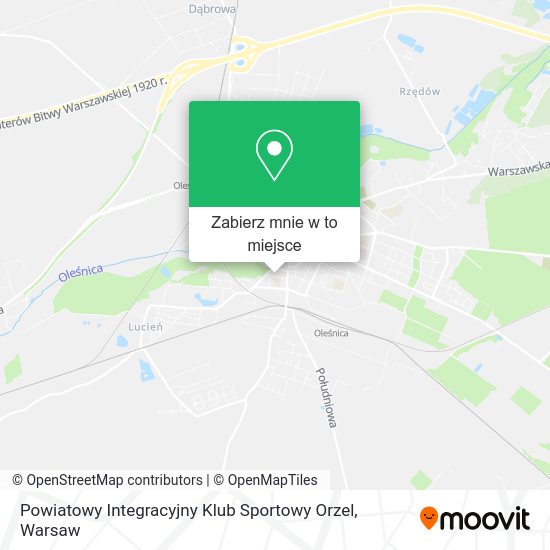 Mapa Powiatowy Integracyjny Klub Sportowy Orzel