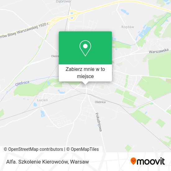 Mapa Alfa. Szkolenie Kierowców