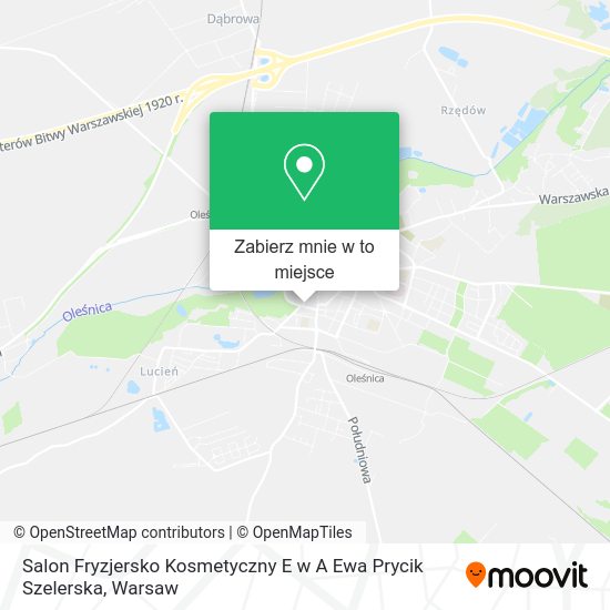 Mapa Salon Fryzjersko Kosmetyczny E w A Ewa Prycik Szelerska