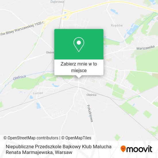 Mapa Niepubliczne Przedszkole Bajkowy Klub Malucha Renata Marmajewska