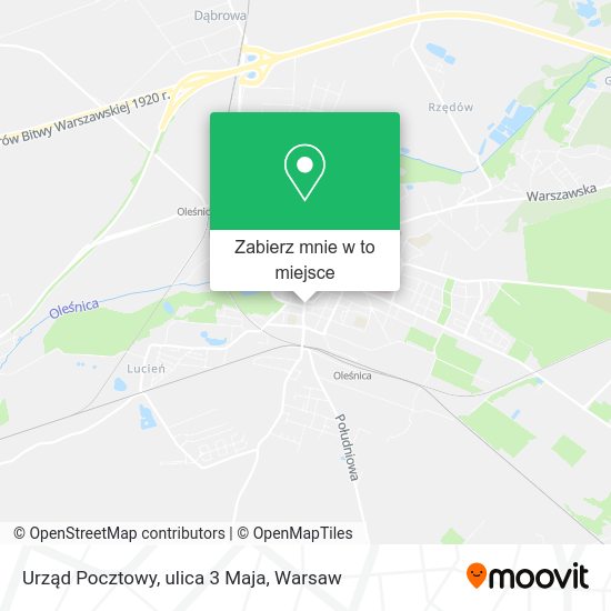 Mapa Urząd Pocztowy, ulica 3 Maja