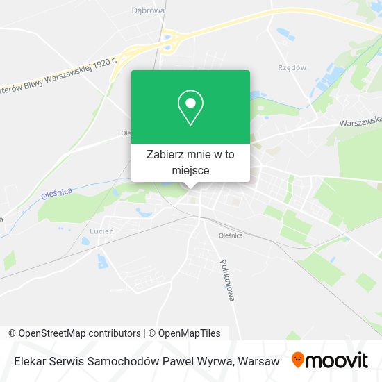 Mapa Elekar Serwis Samochodów Pawel Wyrwa