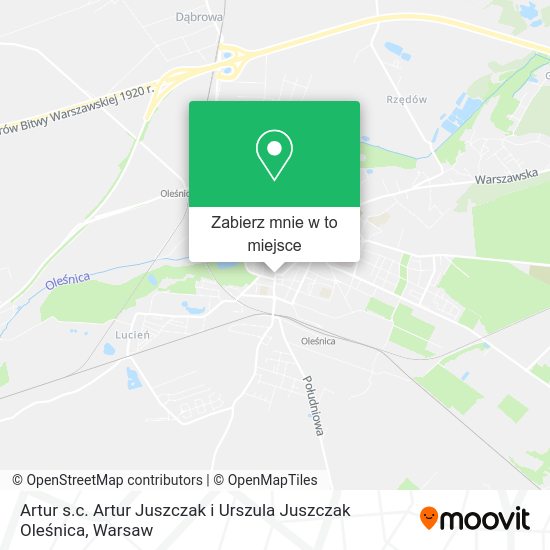 Mapa Artur s.c. Artur Juszczak i Urszula Juszczak Oleśnica