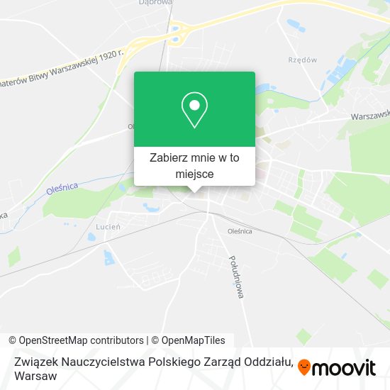 Mapa Związek Nauczycielstwa Polskiego Zarząd Oddziału