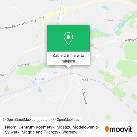 Mapa Naomi Centrum Kosmetyki Masazu Modelowania Sylwetki Magdalena Pilarczyk