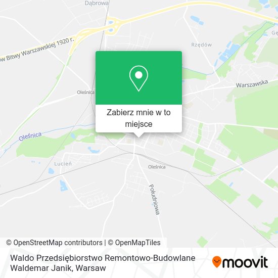 Mapa Waldo Przedsiębiorstwo Remontowo-Budowlane Waldemar Janik