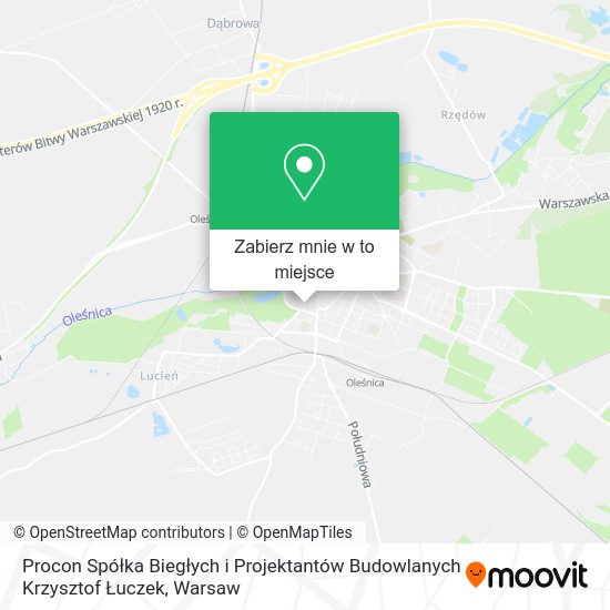 Mapa Procon Spółka Biegłych i Projektantów Budowlanych Krzysztof Łuczek