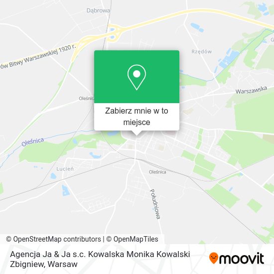 Mapa Agencja Ja & Ja s.c. Kowalska Monika Kowalski Zbigniew