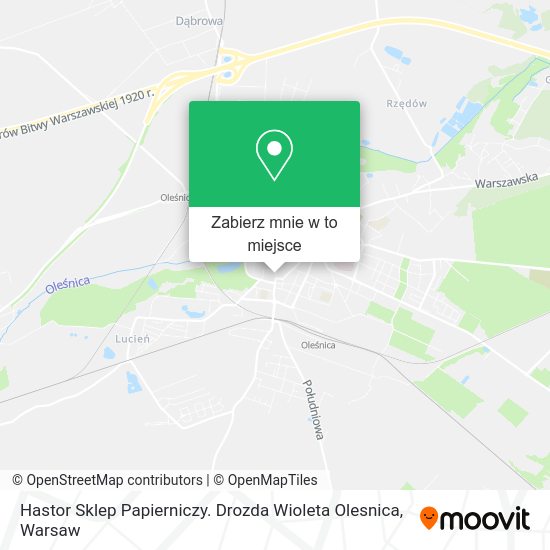 Mapa Hastor Sklep Papierniczy. Drozda Wioleta Olesnica