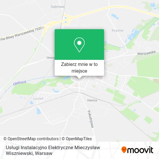 Mapa Usługi Instalacyjno Elektryczne Mieczysław Wiszniewski