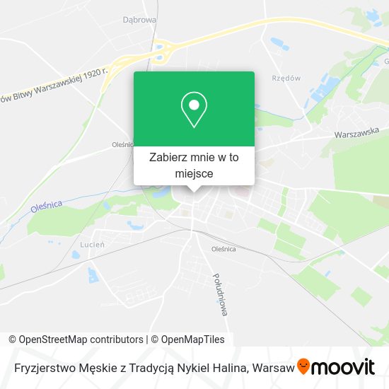 Mapa Fryzjerstwo Męskie z Tradycją Nykiel Halina