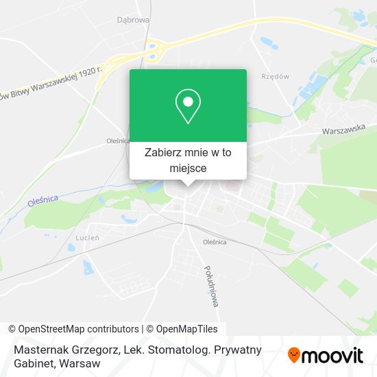 Mapa Masternak Grzegorz, Lek. Stomatolog. Prywatny Gabinet