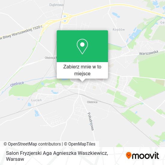 Mapa Salon Fryzjerski Aga Agnieszka Waszkiewicz