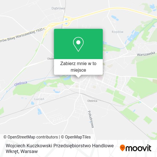 Mapa Wojciech Kuczkowski Przedsiębiorstwo Handlowe Wkręt