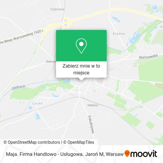 Mapa Maja. Firma Handlowo - Usługowa. Jaroń M