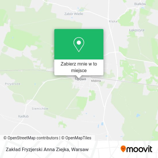 Mapa Zakład Fryzjerski Anna Ziejka