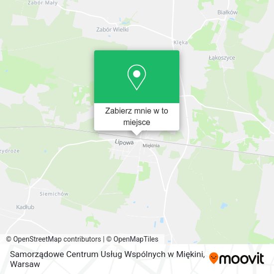 Mapa Samorządowe Centrum Usług Wspólnych w Miękini