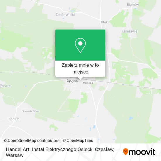 Mapa Handel Art. Instal Elektrycznego Osiecki Czesław