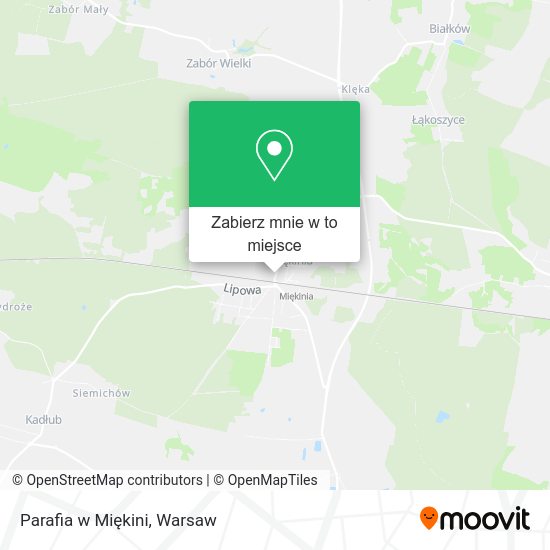 Mapa Parafia w Miękini