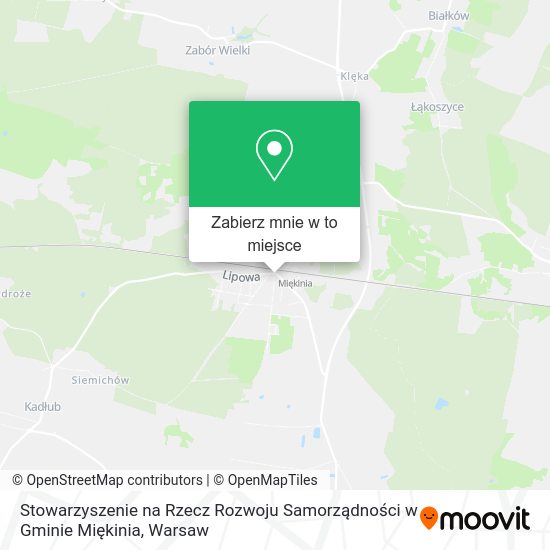 Mapa Stowarzyszenie na Rzecz Rozwoju Samorządności w Gminie Miękinia