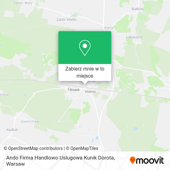 Mapa Ando Firma Handlowo Uslugowa Kunik Dorota