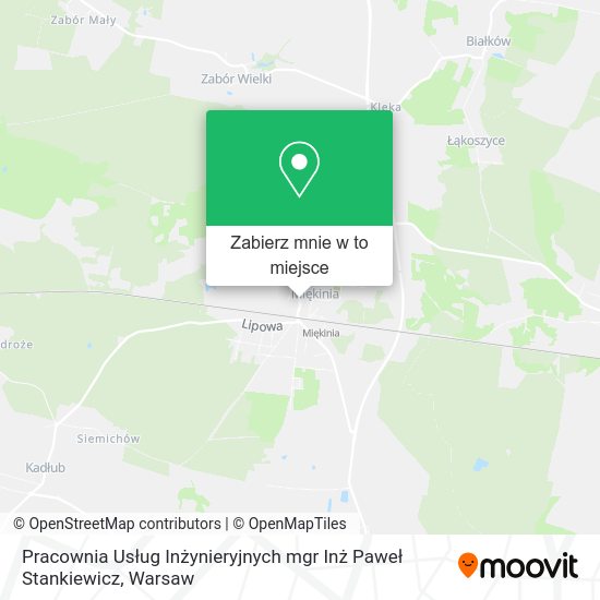 Mapa Pracownia Usług Inżynieryjnych mgr Inż Paweł Stankiewicz