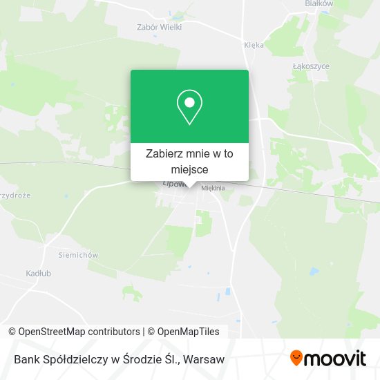 Mapa Bank Spółdzielczy w Środzie Śl.